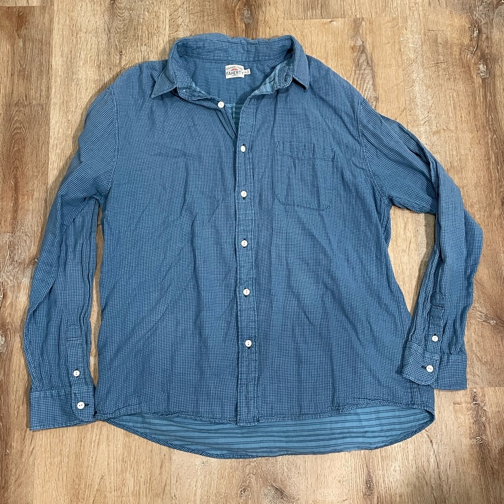 Men’s faherty button down casual shirt